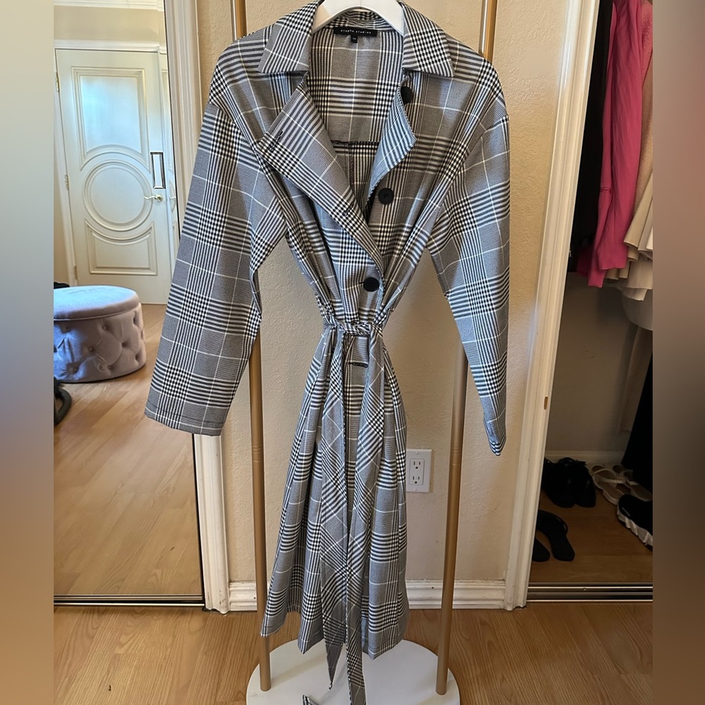 Black and white coat